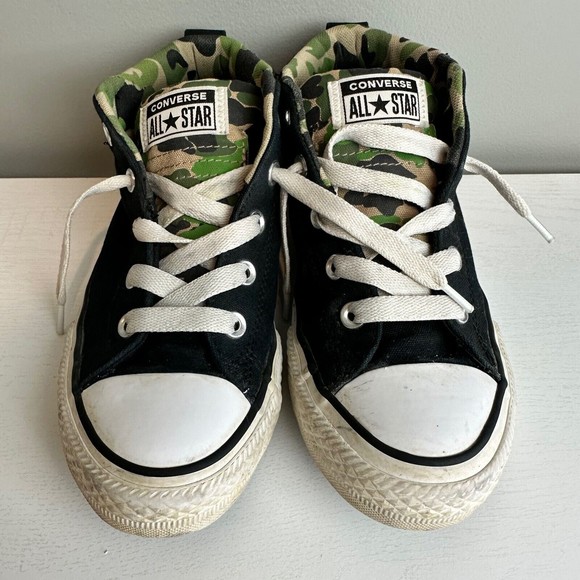 Converse Other - Converse Chuck Taylor All Star Mid Top Black Camo Sneakers Size 4Y
